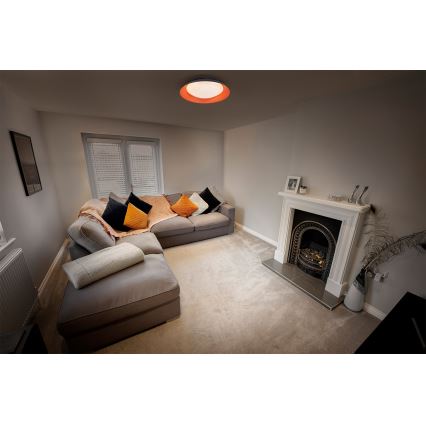 Osram - dimbare LED-plafondlamp ORBIS PLATE LED/35W/230V Ø 43 cm oranje/zwart