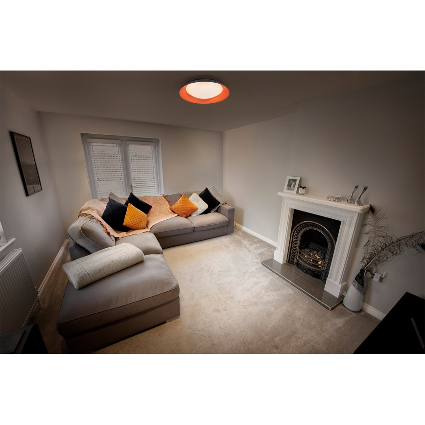 Osram - dimbare LED-plafondlamp ORBIS PLATE LED/35W/230V Ø 43 cm oranje/zwart