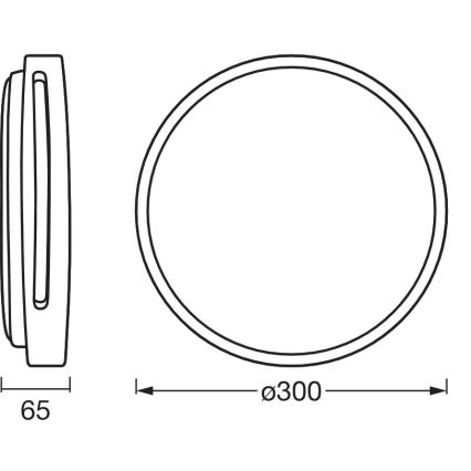 Osram - LED dimbare plafondlamp ORBIS WOODBURRY LED/16W/230V Ø 30 cm