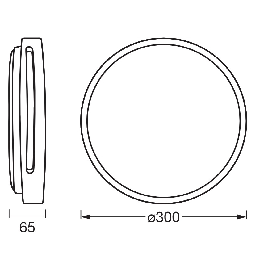 Osram - LED dimbare plafondlamp ORBIS WOODBURRY LED/16W/230V Ø 30 cm