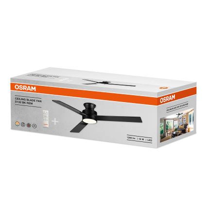 Osram - LED dimbare plafondventilator BLADE LED/18W/230V 3000/4000/6000K + afstandsbediening
