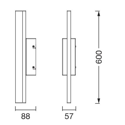Osram - LED-dimbare badkamerspiegelverlichting ORBIS MIRROR LED/10W/230V 3000/4000K 60 cm IP44 zwart