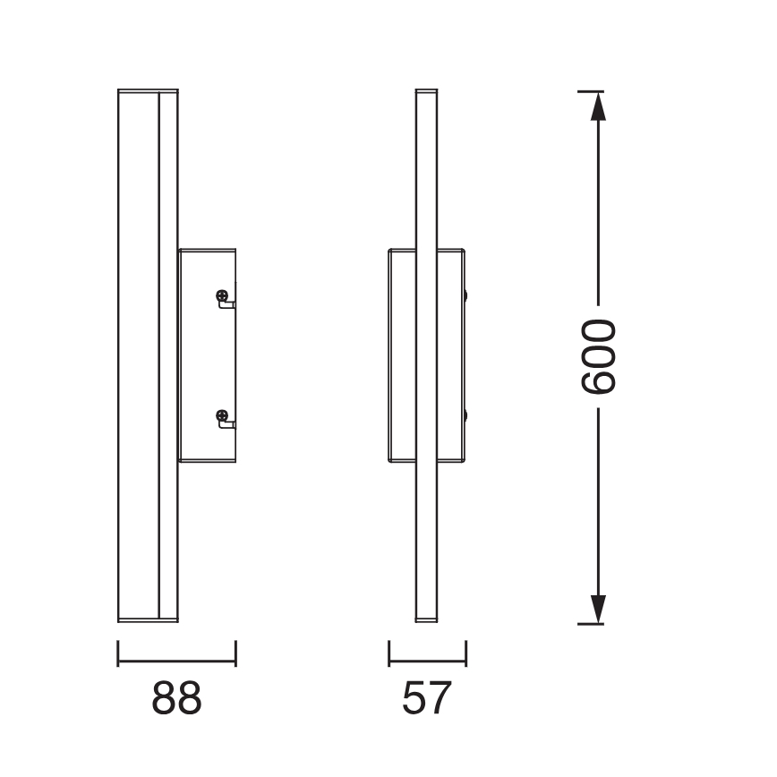 Osram - LED-dimbare badkamerspiegelverlichting ORBIS MIRROR LED/10W/230V 3000/4000K 60 cm IP44 zwart
