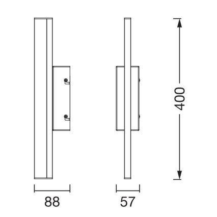 Osram - Dimbare LED-spiegelverlichting ORBIS MIRROR LED/6,8W/230V 40 cm 3000/4000K IP44 zwart
