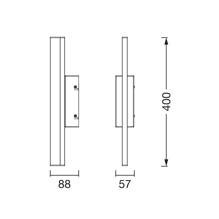 Osram - Dimbare LED-spiegelverlichting ORBIS MIRROR LED/6,8W/230V 40 cm 3000/4000K IP44 zwart
