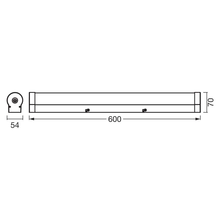 Osram - LED-dimbare spiegelverlichting ORBIS TUBE LED/12W/230V 60 cm IP44 glanzend chroom