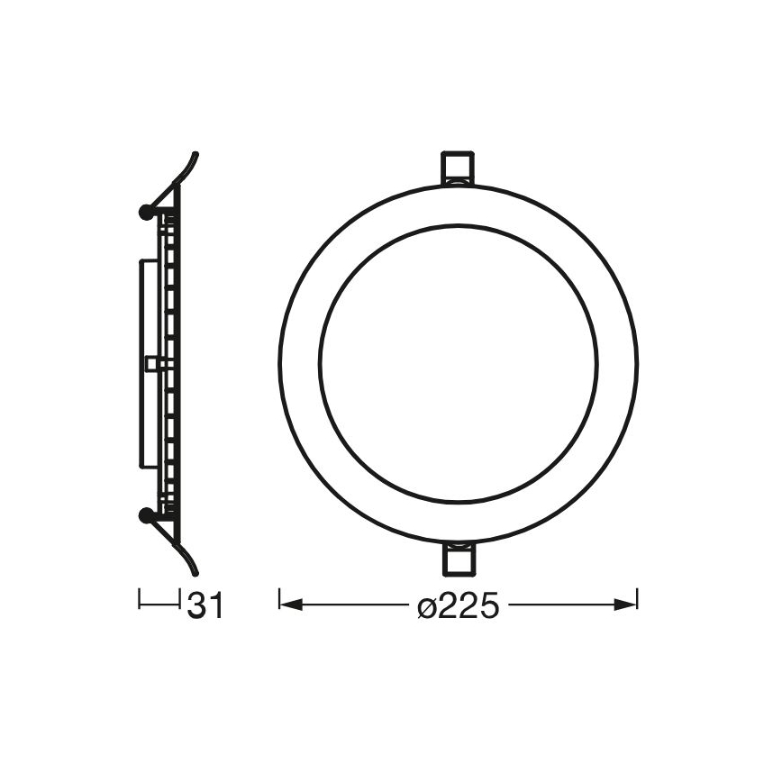 Osram - LED Hang plafondverlichting SLIM LED/22W/230V 4000K