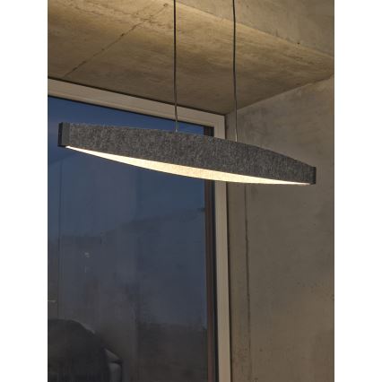 Osram - LED hanglamp aan kabel DECOR FLAT LED/23W/230V grijs
