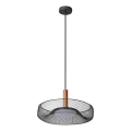 Osram - LED-hanglamp aan kabel DECOR MESH LED/18,5 W/230 V Ø 40 cm zwart/rubberhout