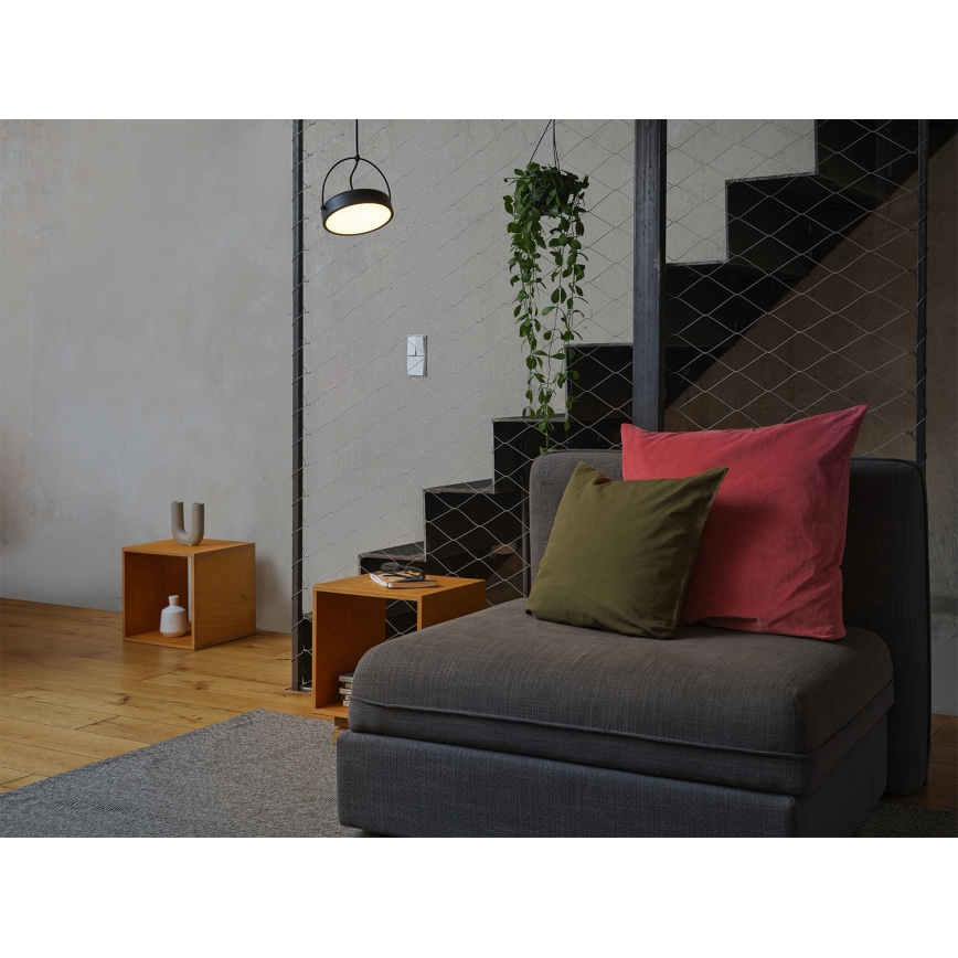 Osram - LED-hanglamp aan kabel DECOR PUCK LED/12W/230V CRI 90 zwart