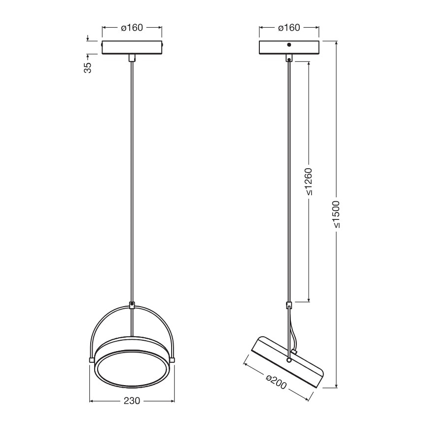 Osram - LED-hanglamp aan kabel DECOR PUCK LED/12W/230V CRI 90 zwart