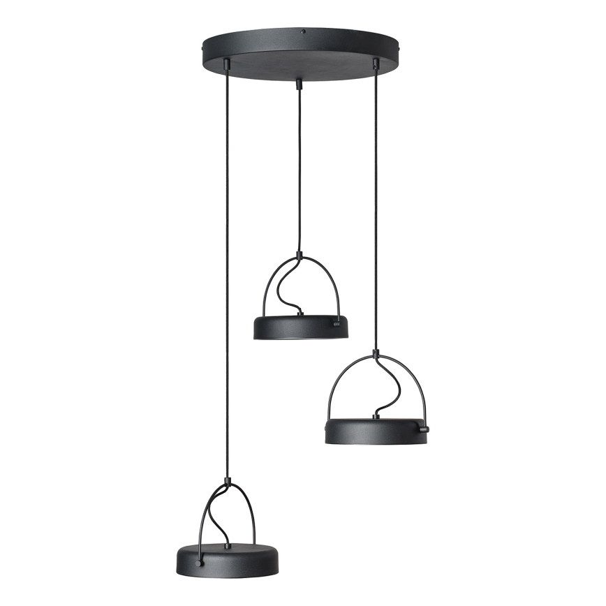 Osram - LED hanglamp met kabel DECOR PUCK 3xLED/12W/230V CRI 90 zwart