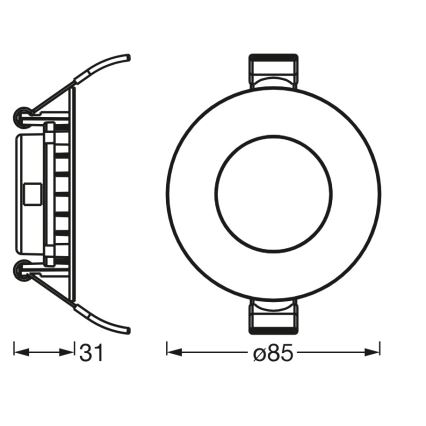 Osram - LED inbouwarmatuur SLIM LED/4,5W/230V 3000K