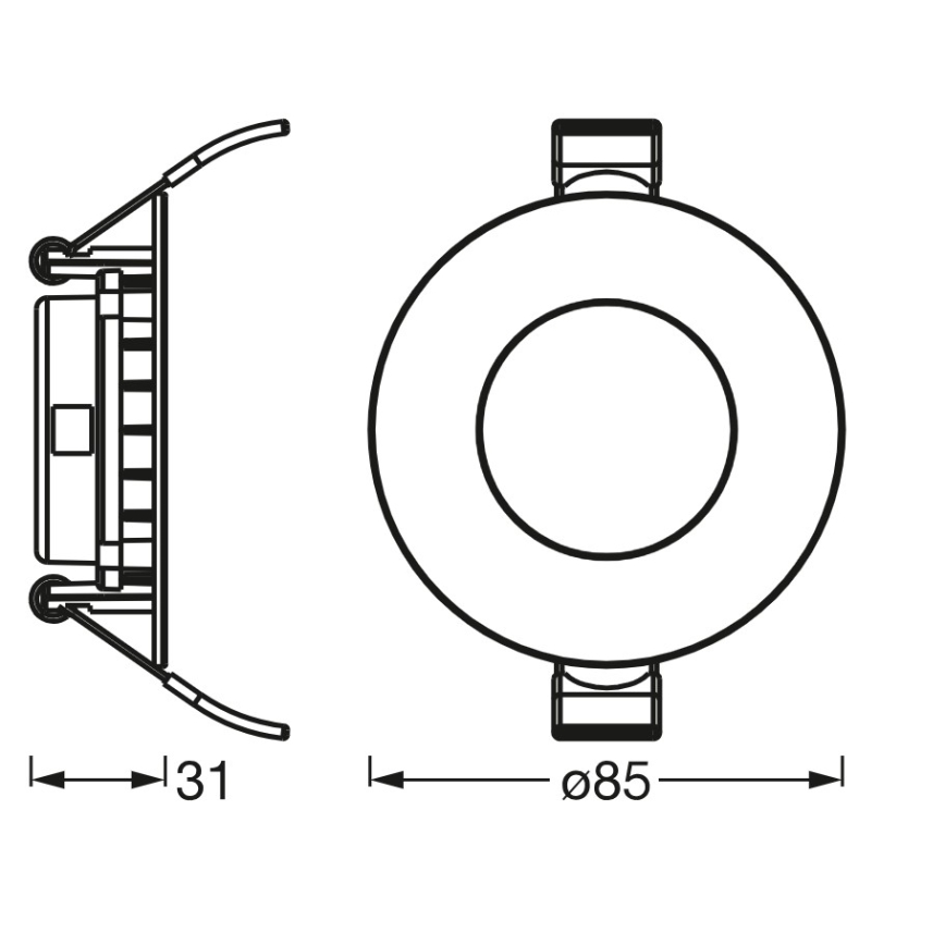Osram - LED inbouwarmatuur SLIM LED/4,5W/230V 3000K
