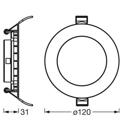 Osram - LED inbouwspot SLIM LED/8W/230V 3000K