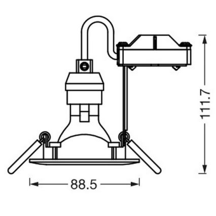 Osram - LED inbouwspot SPOT 1xGU10/4,3W/230V 2700K CRI 90 mat chroom