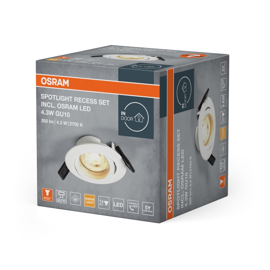Osram - LED inbouwspot SPOT 1xGU10/4,3W/230V 2700K CRI 90 wit