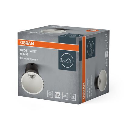 Osram - LED inbouwspot SPOT TWIST LED/10W/230V 4000K Ø 9,3 cm wit