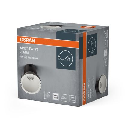 Osram - LED inbouwspot SPOT TWIST LED/5W/230V 4000K Ø 7 cm wit