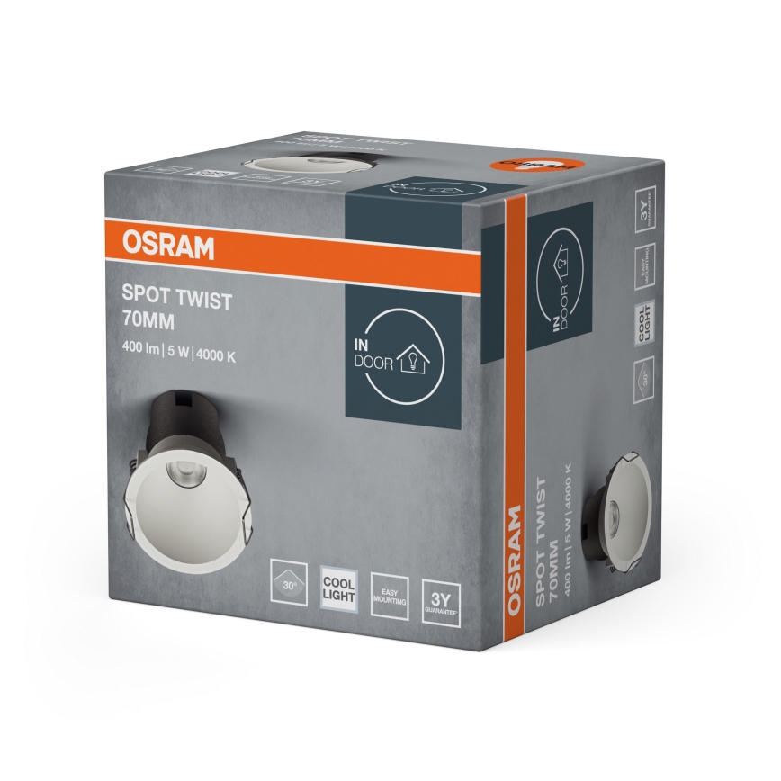 Osram - LED inbouwspot SPOT TWIST LED/5W/230V 4000K Ø 7 cm wit