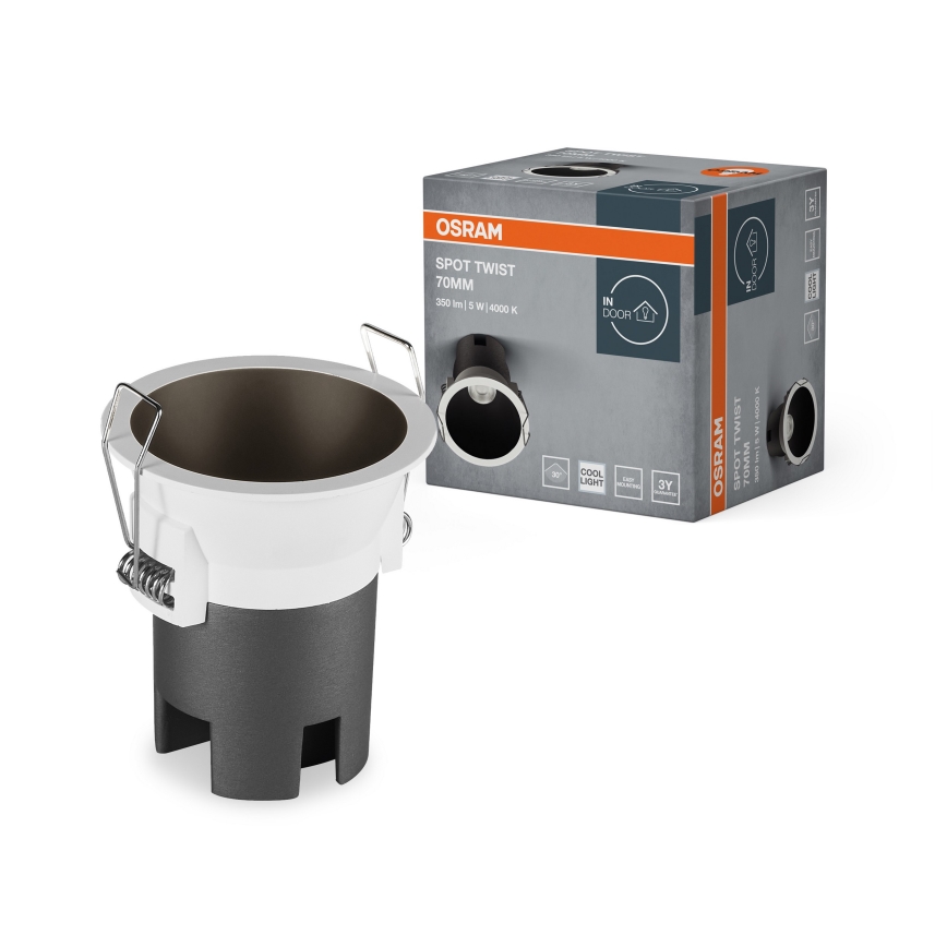 Osram - LED inbouwspot SPOT TWIST LED/5W/230V 4000K Ø 7 cm wit/zwart