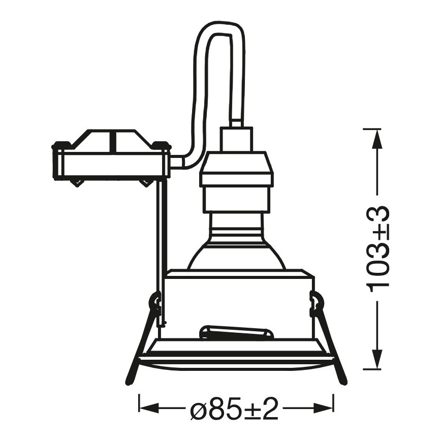 Osram - LED badkamer inbouwspot SPOT 1xGU10/4,3W/230V 2700K CRI 90 Ø 8,5 cm IP65 wit