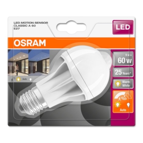 Osram - LED Lamp met bewegingssensor STAR E27/9W/230V 2700K