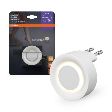Osram - LED-nachtlampje met bewegings- en schemersensor LUNETTA LED/0,31W/230V wit