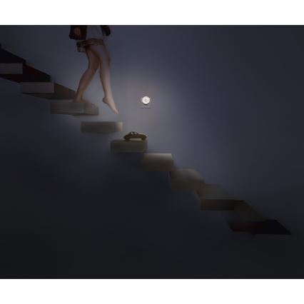 Osram - LED-nachtlampje met bewegings- en schemersensor LUNETTA LED/0,31W/230V wit