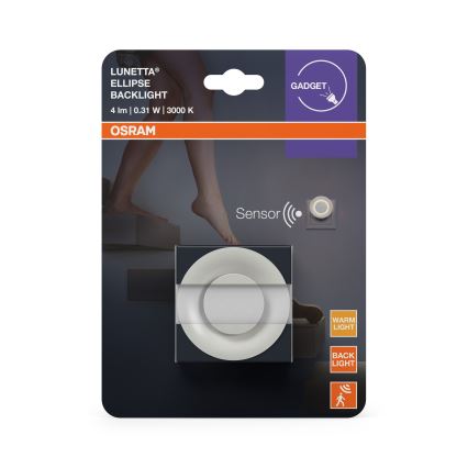 Osram - LED-nachtlampje met bewegings- en schemersensor LUNETTA LED/0,31W/230V wit