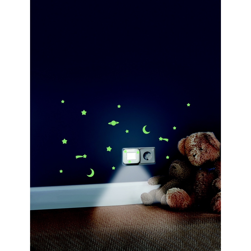 Osram - LED-nachtlampje met schemersensor LUNETTA LED/0,2W/230V