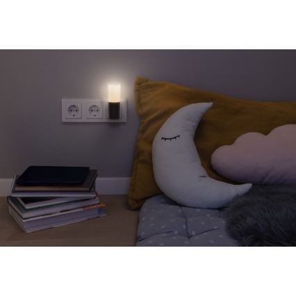 Osram - LED-nachtlampje met schemersensor LUNETTA LED/0,2W/230V zwart