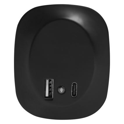 Osram - LED-nachtlampje voor in het stopcontact met sensor en USB LUNETTA LED/12,5W/230V zwart