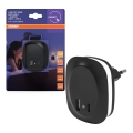 Osram - LED-nachtlampje voor in het stopcontact met sensor en USB LUNETTA LED/12,5W/230V zwart