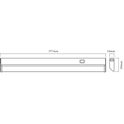 Osram - LED onderbouwarmatuur LINEAR LED/10W/230V 3000K 55,7 cm zilver