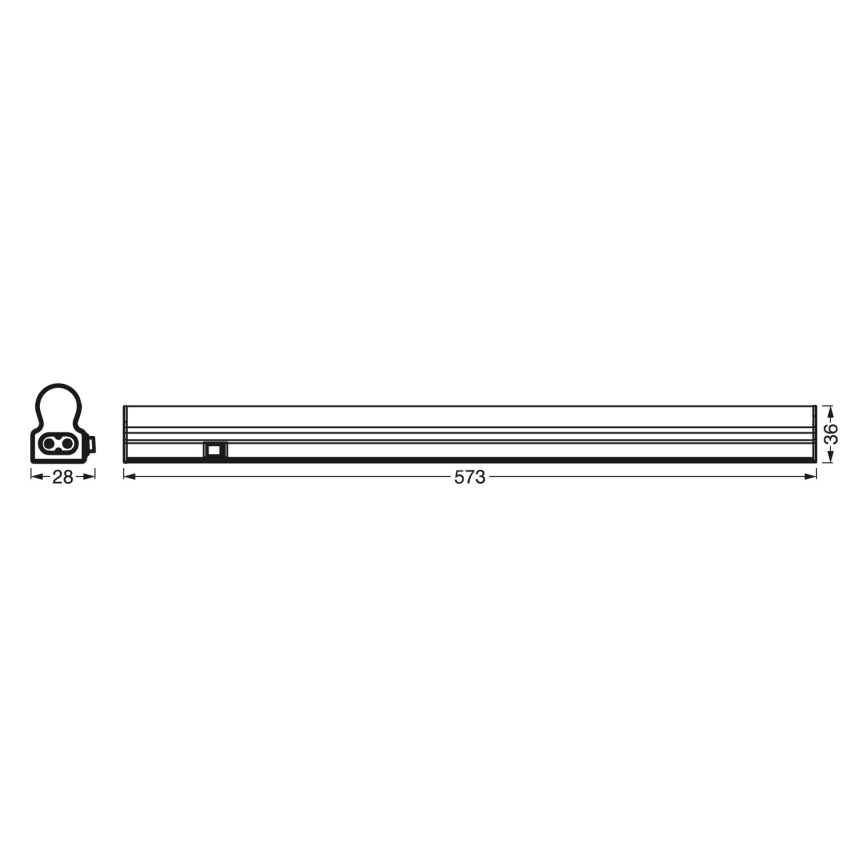 Osram - LED-onderbouwarmatuur met bewegingssensor BATTEN LED/4W/230V 3000K 60 cm wit