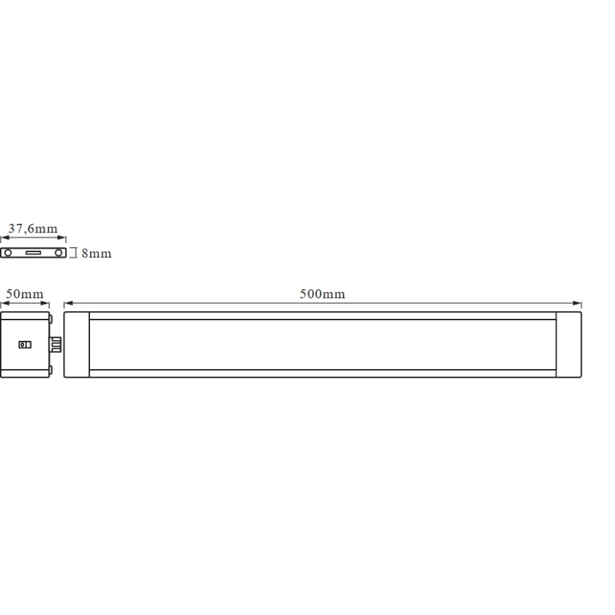 Osram - LED-dimbare onderbouwlamp met bewegingssensor CABINET LED/10W/230V 3000K 50 cm wit