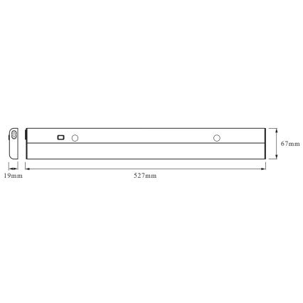Osram - LED onderbouwarmatuur met sensor FLAT LED/12W/230V 3000K