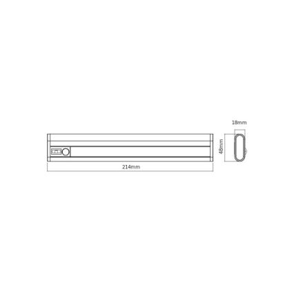 Osram - LED-onderbouwlamp met bewegings- en schemersensor LINEARLED LED/1,9W/6V 4xAA 4000K 21,4 cm wit