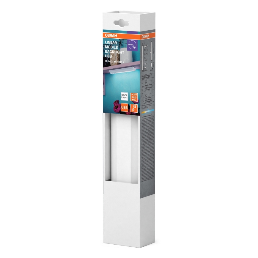Osram - LED-onderbouwarmatuur met sensor MOBILE LED/1W/3,7V 500 mAh 20 cm