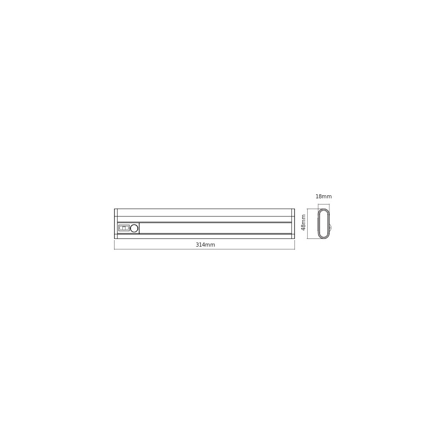 Osram - LED-onderbouwarmatuur met bewegings- en schemersensor LINEARLED LED/2,9W/9V 6xAA 4000K 31,4 cm wit