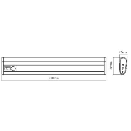 Osram - LED-onderbouwlamp met sensor MOBILE LED/1W/3,7V 1800 mAh