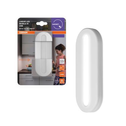 Osram - LED oriëntatielamp met bewegingssensor MOBILE LED/0,5W/3,7V 330 mAh CRI 90 wit
