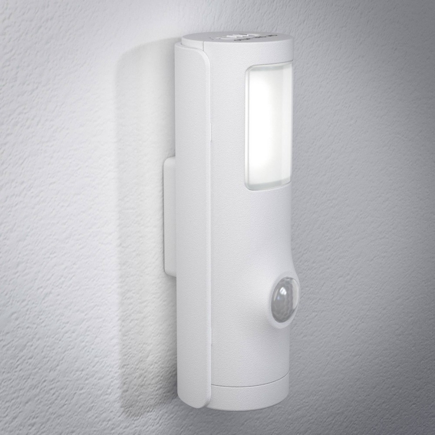 Osram - LED oriëntatielamp met sensor NIGHTLUX LED/0,35W/3xAAA IP54 wit