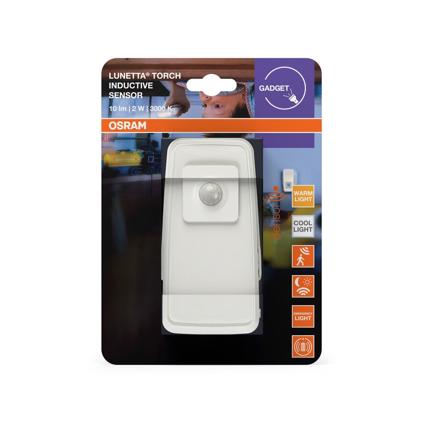 Osram - LED-oriëntatielamp voor in het stopcontact met sensor LUNETTA LED/2W/230V