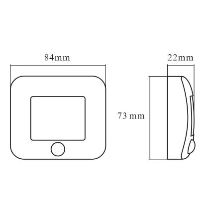 Osram - LED-oriëntatielamp met sensor NIGHTLUX LED/0,3W/3xAAA IP54 zilver