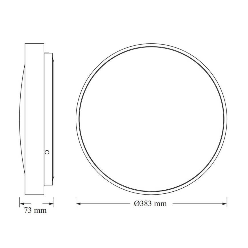 Osram - LED-plafondlamp CEILING LUXO LED/24W/230V Ø 38 cm zilverkleurig