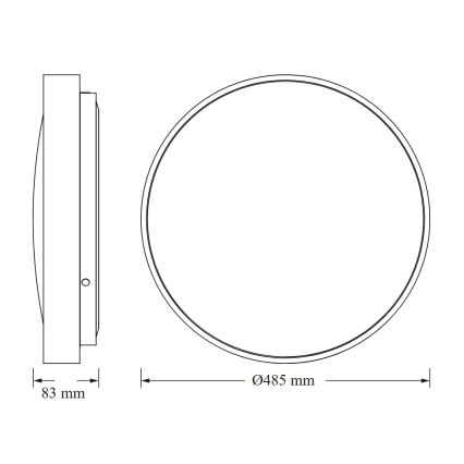 Osram - LED-plafondlamp CEILING LUXO LED/36W/230V Ø 49 cm goudkleurig