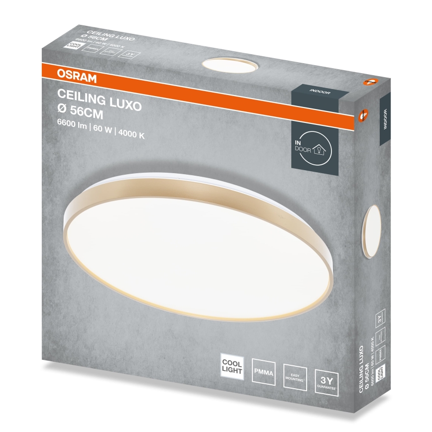 Osram - LED plafondlamp CEILING LUXO LED/60W/230V Ø 56 cm goudkleurig