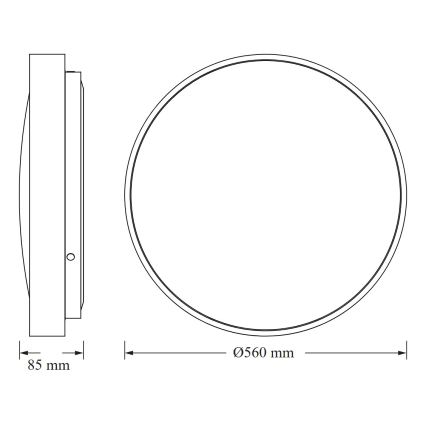 Osram - LED plafondlamp CEILING LUXO LED/60W/230V Ø 56 cm goudkleurig